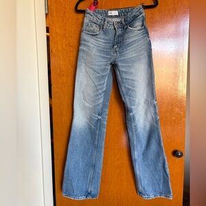Zara Light Blue Straight Leg Jeans